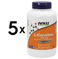 5 x NOW Foods L-Carnitine, 500mg - 180 caps (244,43 EUR/kg)