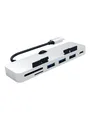 Satechi Aluminum Type-C Clamp Hub Pro - hub - 4 ports USB-Hubs - 4 - silber