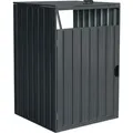 HOME DELUXE - Mülltonnenbox CUBO - Erweiterung - Platz für 1 x 240 Liter Mülltonnen, Farbe: Anthrazit, Witterungsbeständig inklusive Schloss un... - Dunkelgrau