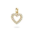 THOMAS SABO Charm-Anhänger Herz mit weißen Steinen Connect vergoldet 18k Vergoldung, Recyceltes 925 Silber
