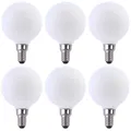 6 x LED Filament Leuchtmittel G60 Globe 2W = 20W E14 opal 170lm warmweiß 2700K