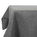 Deconovo Outdoor Tischdecke Abwaschbar Grau Tischdecken 140x240 cm Leinenoptik Wasserabweisend Tischwäsche mit Lotuseffekt Kratzfest rechteckiges Tischtuch für Esszimmer, Küche, Balkon, Garten