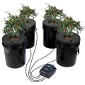 DWC Hydrokultur-Anbausystem Tiefwasserkultur 20L 4x Eimer mit Luftpumpe