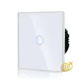 Touch Lichtschalter Glas 86mm 1 Weg Weiß