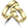 Partnerring MARRYA "Titan Ringe Trauringe Eheringe Partnerringe" Gr. 62, gold (herren ring, gold), Fingerringe, Damen, 62, Titan