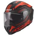 LS2 FF817 Challenger II Dravik Motorradhelm (Schwarzmatt/Rot) Gr: M (57)