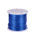 BENECREAT 2mm Aluminiumdraht 30m Lang(100 Füße) Eloxiert Schmuck Handwerk machen Friesen Floral farbigen Aluminium Craft Draht - Blau