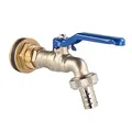 tecuro Kugelauslaufventil mit Behälterverschraubung für Regentonne Wassertank - 1/2 Zoll