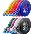 deleyCON 10x 2m CAT6 Flaches Netzwerkkabel 1,5mm Flachbandkabel U-UTP RJ45 - UUTP Patchkabel für DSL LAN Switch Router Modem Repeater Patchpanel - Bunt