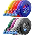 deleyCON 10x 2m CAT6 Flaches Netzwerkkabel 1000 Mbit Gigabit LAN - Cat 6 RJ45 Ethernet Patchkabel Dünnes Verlegekabel Flach - für Internet Switch Router Modem Patchpanel - Bunt