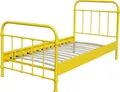 Vipack Metallbett New York Liegefläche 90 x 200 cm ; Maße (TxBxH): 95 cm x 100 cm x 210 cm ; Farbe: Gelb ; NYBE9021