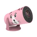 Beamer Kiano Kid Rosa Katze Projektor HD 1280x720, 32–130 Zoll, 230° drehbar, WLAN, AirPlay Miracast, ideal fürs Kinderzimmer mit Android 11