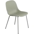 Muuto Fiber Side Chair, tube base, dusty green / dusty green