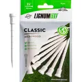 Lignum Golf Tees Weiß 82mm  12 Stück  Microwood mit DistanceRingSystem