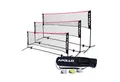 Apollo Badmintonnetz Badminton und Volleyball Netz, 300 cm, 400 cm, 500 cm, höhenverstellbar, inkl. 3 Federbällen