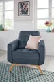 Sessel EXXPO - SOFA FASHION "Fiord, Loungesessel", blau (denim), B:81cm H:87cm T:78cm