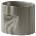 Muuto Ridge Pflanzentopf, höhe 15 cm, taupe
