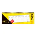Idena 11159 - Tischkalender 2025 quer im Format 29,8 x 10,5 cm, 1 Woche auf 1 Seite, Schreibtischkalender mit Jahresübersicht und Spiralbindung