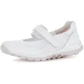 rollingsoft Riemchenballerina, Klettschuh, Freizeitschuh, Komfortschuh mit Lochmuster weiß 38,5 EU