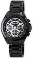 Excellanc Herren-Uhr Gliederarmband Metall Leuchtzeiger Analog Quarz 2800047 (schwarz blau)
