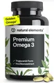 natural elements Premium Omega 3 – 120 Kapseln – GoldenOmega® 80% Omega 3 Anteil – Triglycerid-Form