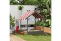 Outsunny Sandkasten Sandkiste aus Holz mit Sitzplatz, (Spielhaus, 1-tlg., Sandbox mit Tafel), für 3-7 Jahre Kinder, 124 x 116 x 146 cm