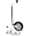 Wiltec Stützrad Für Anhänger Bis 362 Kg Ø48 Mm, Bugrad Inkl. Klemmhalter & Schellen, Abstellstütze Mit Pannensicheren Reifen