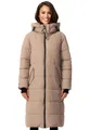MARIKOO Damen Winterjacke Stepp Winter Jacke gesteppt lang warm Kapuze B989 [B989-Zurar-TaupeGrey-Gr.XS]