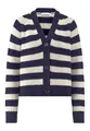 hessnatur Strickjacke Streifen Relaxed Damen aus Bio-Merinowolle mit Bio-Baumwolle | nachhaltig und fair hergestellt (Fair Wear Foundation)