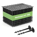 GARDENIX Erdanker Unkrautvlies 500 Stück, Erdnägel aus Kunststoff, 12 cm Länge, UV-beständig, Rostfrei, Bruchfest