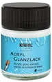 KREUL 79401 - Acryl Glanzlack, glänzend transparent, 50 ml Glas, auf Wasserbasis, Schutz- und Überzugslack für durchgetrocknete Aufmalungen, bedingt witterungsbeständig, speichelecht