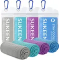 Sukeen Kühlendes Handtuch Kühltuch Mikrofaser-Handtuch für sofortige Kühlung Eishandtuch Kühlendes Sporthandtuch Kühltücher Cooling Towel für Wandern, Laufen, Camping, Reisen