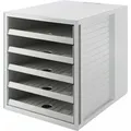 Han - Schubladenbox Schrank-set Karma 5 Schubladen Din A4 Din C4 Kunststoff 80-100 % Rezyklat Gehäusefarbe: Öko-grau Farbe Der Schublade: Öko-grau