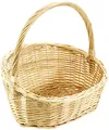 Kobolo Geschenkkorb Präsentkorb Henkelkorb Korb aus geflochtener Weide - Gr 1 35x30x12/34 cm