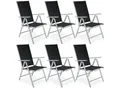 tectake® Aluminium-Gartenstuhl, klappbar, 7-fach verstellbare Rückenlehne, 56 x 67 x 105 cm
