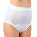 1265 2er Pack Damen Inkontinenz Slip mit Weichbund aus BioBaumwolle, Farbewei...