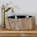 Waschbecken Fossiles Holz Aufsatzwaschbecken Olivia