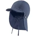 Sterntaler® Schirmmütze 50+ Schirmmütze mit Nackenschutz uni (1-St) Kinderhut aus UV-Popeline mit Bindeband und UV-Schutz 50+ grün 53 cm