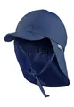 Sterntaler Schirmmütze Nacken - Unisex Baby- und Kinder Mütze mit Nackenschutz und einsteckbaren Ohrenklappen - UV-Schutz 50+ Sommermütze zum Binden - Popeline (Bio) Kopfbedeckung - blau, Größe 53
