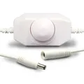 LED Dreh-Controller (Dimmer), 2A, max. 48W, Rundstecker Anschluss, Weiß