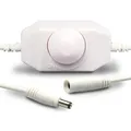 ISOLED LED Dreh Controller Dimmer Schalter weiß 2A max 48W Rundstecker Anschluss