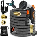 KESSER Gartenschlauch, Premium Wasserschlauch Flexibler Schlauch Gartenschlauch Flexischlauch grau 45 m