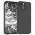 EAZY CASE Premium Silikon Handyhülle kompatibel mit iPhone 13 Mini Slimcover mit Kameraschutz und Innenfutter, Silikonhülle, Schutzhülle, Bumper, Handy Case, Hülle, Softcase, Dunkelgrau