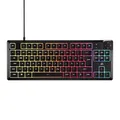 Corsair K55 CORE TKL RGB Gaming-Tastatur – Tenkeyless, 8-Zonen RGB-Beleuchtung, Leise Membrantasten, Spritzwassergeschützt, Medientasten, 1000Hz Polling – Deutsches Layout – Schwarz
