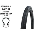 24 Zoll SCHWALBE Big Apple Reifen 24x2.00 RaceGuard Reflex 50-507 - Schwarz