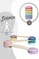 Stapelstein Spielcenter Balance Board Set inkl. Stapelstein 6er Set Rainbow Pastel