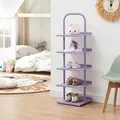 Kinderschuhregal Poytya Stahl 96x30x27 cm Lila