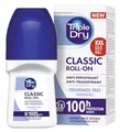 Triple Dry Anti-Transpirant Roll-On | Deoroller gegen starkes Schwitzen | Antibakterielles Deodorant für 100h Schutz | Parfümfreies Antiperspirant | 50ml