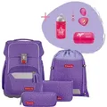 Step by Step Schulranzen-Set BASIS „Purple Konfetti“, 7-teilig, lila