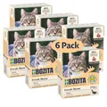 Bozita Tetra Häppchen in Sauce mit DUCK– 6x370g Getreide- & zuckerfreies Premium-Katzenfutter, ohne Gentechnik, mit 7,5% Protein und 5% Fettgehalt – leckeres Nassfutter für Feinschmecker
